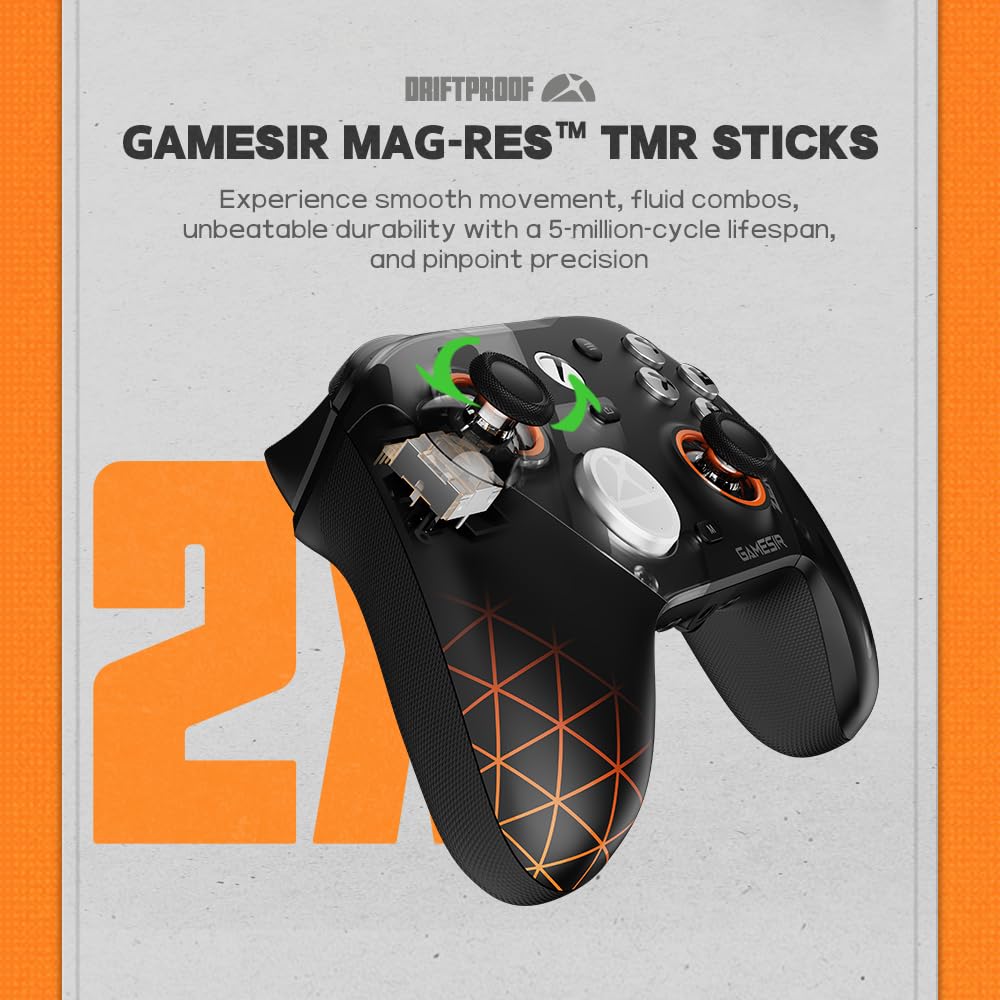 GameSir G7 Wireless Controller for Xbox & PC | Ergonomic Design, Hall Effect Joysticks, Precision Trigger, Customizable Back Buttons & RGB Lighting – Professional Gaming Controller - Image 8
