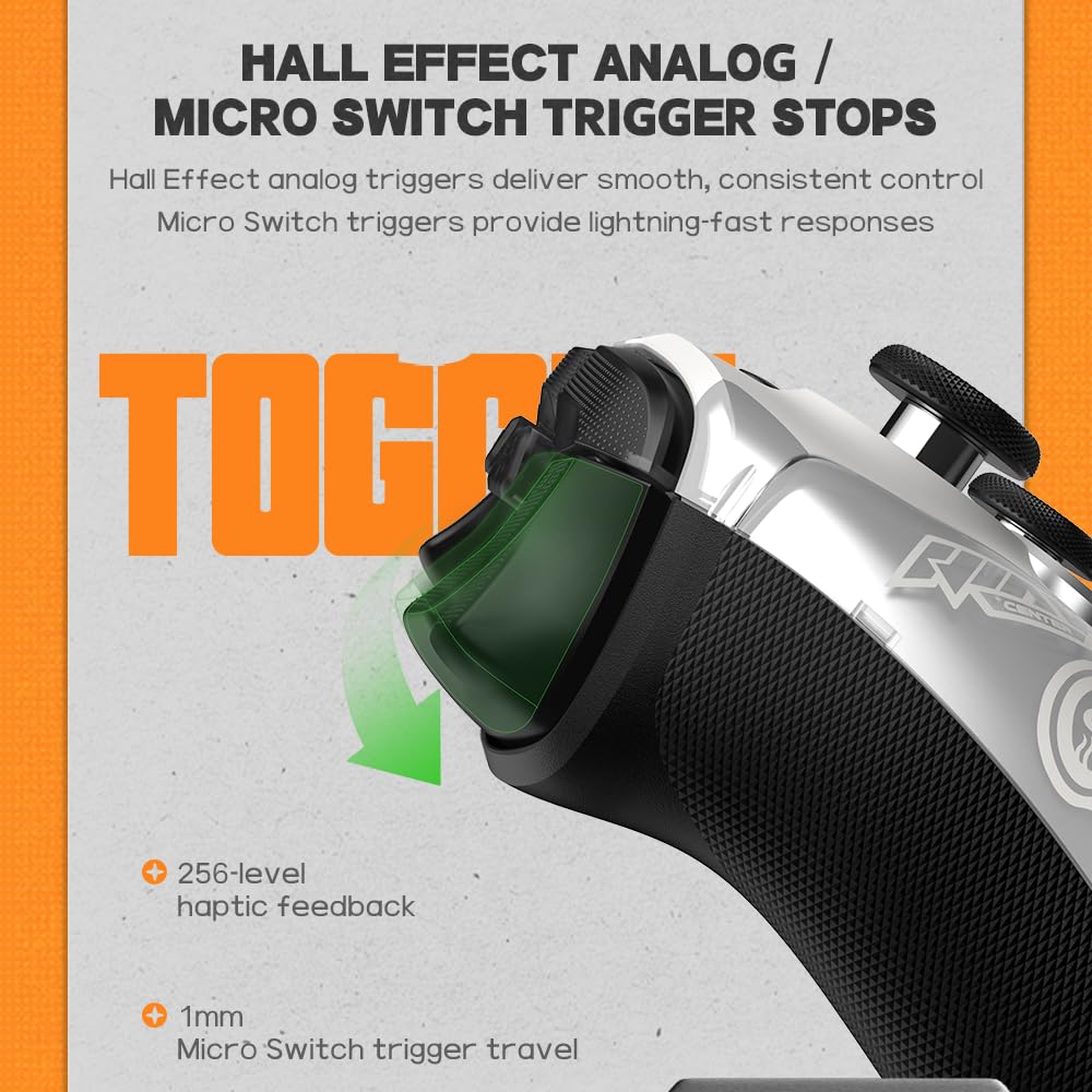 GameSir G7 Wireless Controller for Xbox & PC | Ergonomic Design, Hall Effect Joysticks, Precision Trigger, Customizable Back Buttons & RGB Lighting – Professional Gaming Controller - Image 9